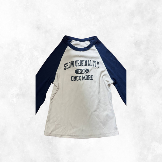 "Sew Originality" Raglan Long Sleeve Tee